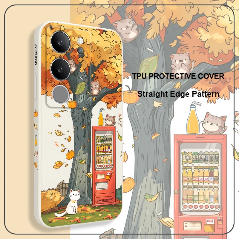 

Autumn Cat Phone Case For VIVO V50 V40 V30 V29 V29E V27 V27E V25 V25E V23 V23E V21 V20 Y20 Y12 Y21 Y22 Pro 4G 5G Cover