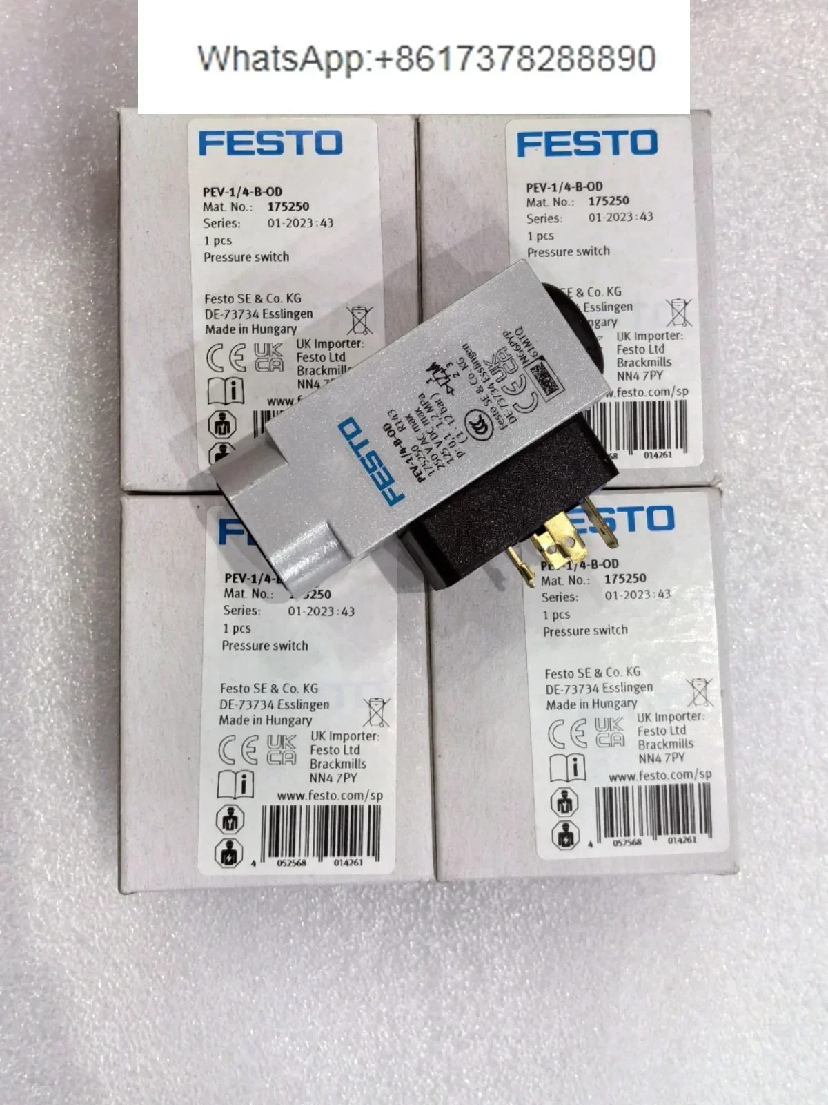 FESTO Pressure Switch PEV-1/4-B 10773 175250 161760 152618 152619