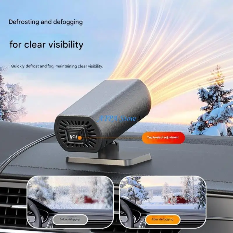 U13C 12V Efficient Car Heater Defroster Rapid Heating Fan For Winter Driving Comfort