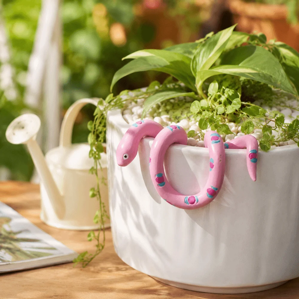 Gift Serpentine Shape Flowerpot Decoration Art Craft Funny Simulated Snake Statues Resin Snake Ornaments Balcony