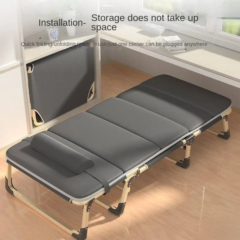 Foldable Bed, Living Room Folding Bed, Lunch Break Folding Bed for Office Workers, Removable Single Bed, Foldable Bed