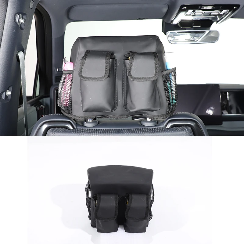 Car Headrest Storage Bag Organizer Front Headrest Protector Cover Seat Back Bag For BYD Equation Leopard 5 Denza B5 2023-2026