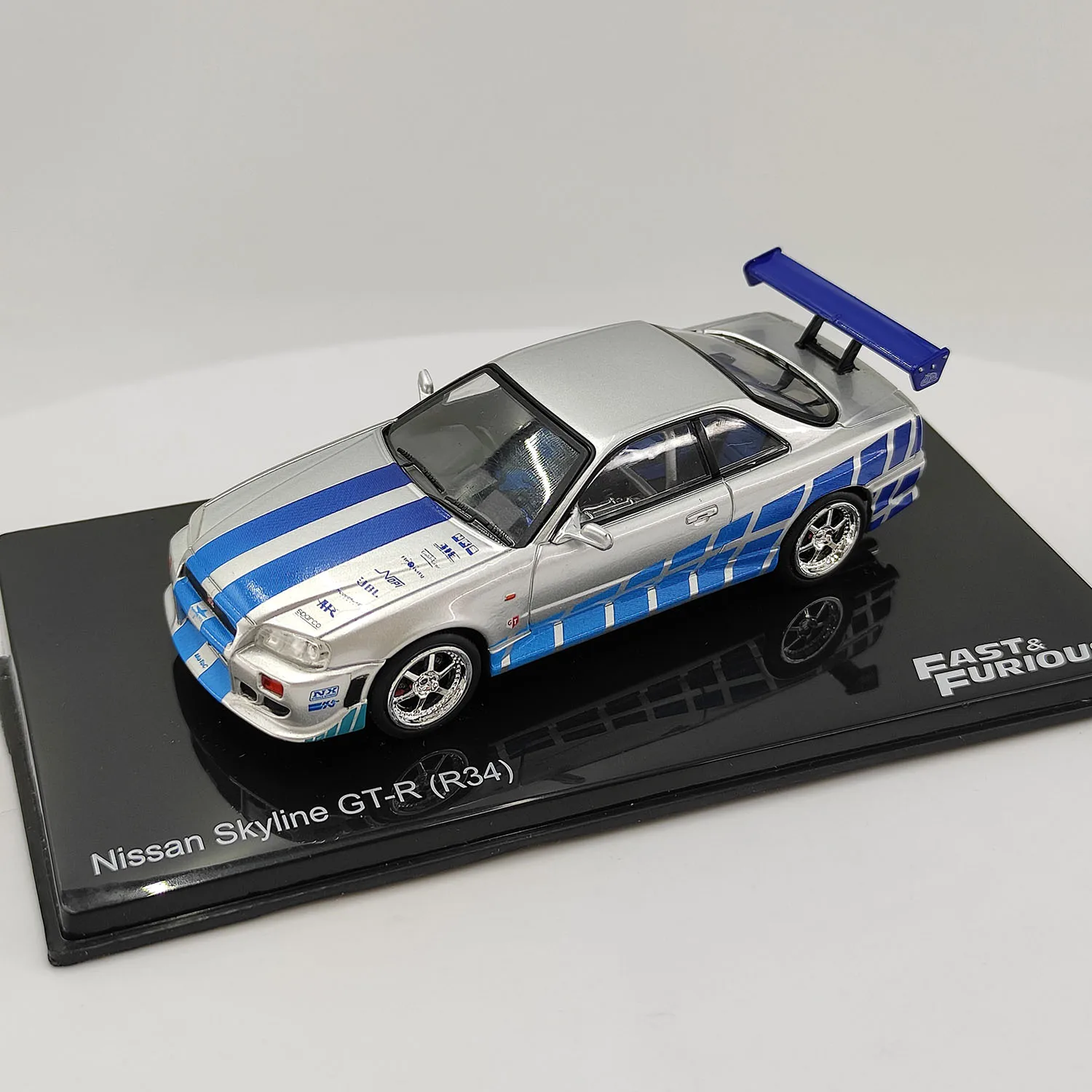 دييكاست IXO 1/43 مقياس نيسان سكاي لاين GT-R R34 سبيكة سيارة نموذج تحصيل لعبة هدية تذكارية العرض #4