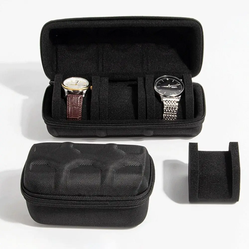 1/2/3/4/5Slots Watch Box Organizer Hard EVA Velvet Lined Watch Case Drop-resistant Shockproof Watch Display Holder Travel