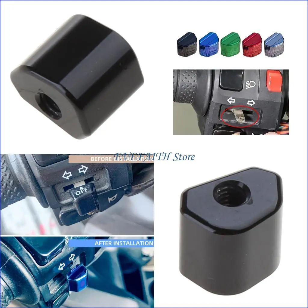 124B Motorcycle Turn Switch Extension Lid Extended Button Cover For Motocross Electric Vehicle Decoration