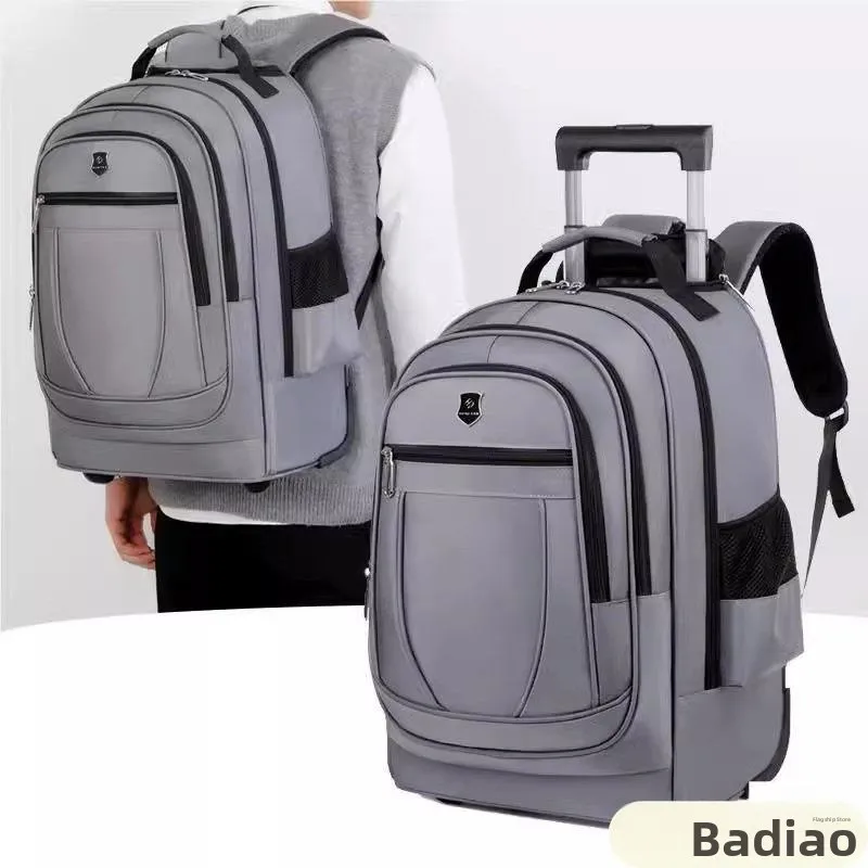 Large Capacity Lightweight Travel Bag with Wheels And Shoulder Straps Business Trip Outdoor Camping Hiking Backpack for Men A...