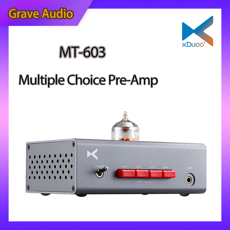 

XDUOO MT-603 Tube Headphone Amplifier Multiple Pre-Amp 4 Audio Input, One Audio Output 12AU7