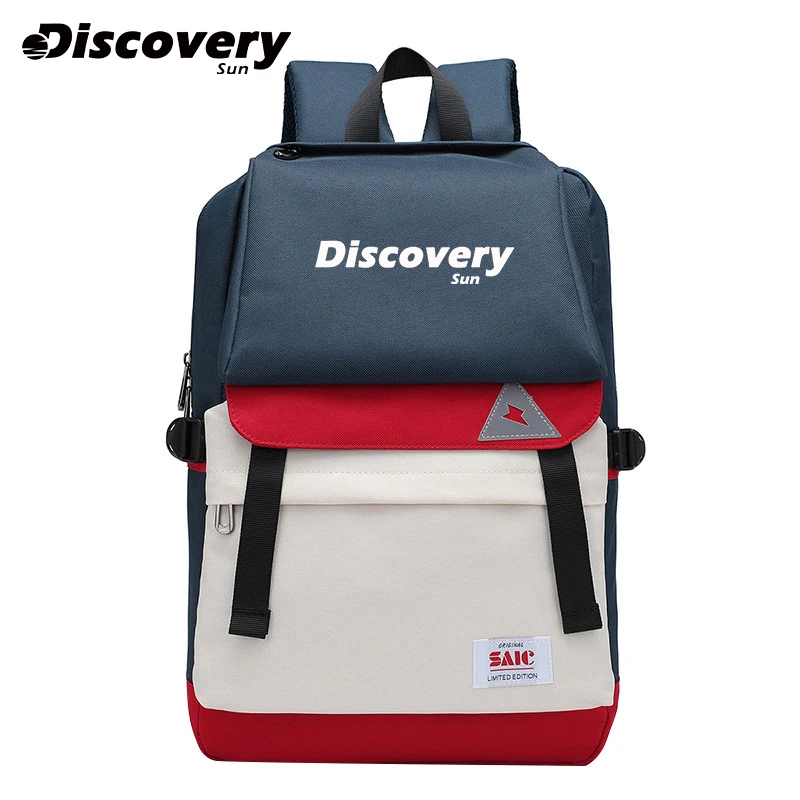 DISCOVERY-SUN Unisex Backpack Casual Solid Color Hiking Backpack Outdoor Sports School Bag Large Capacity Travel Laptop Backpack