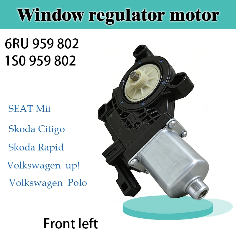 Motor Elevador de Ventanas de 12V 100% Nuevo para VW UP, Skoda Rapid, Citigo, SEAT Mii OEM 6RU959802 6RU959801 1S0959802 1S0959801