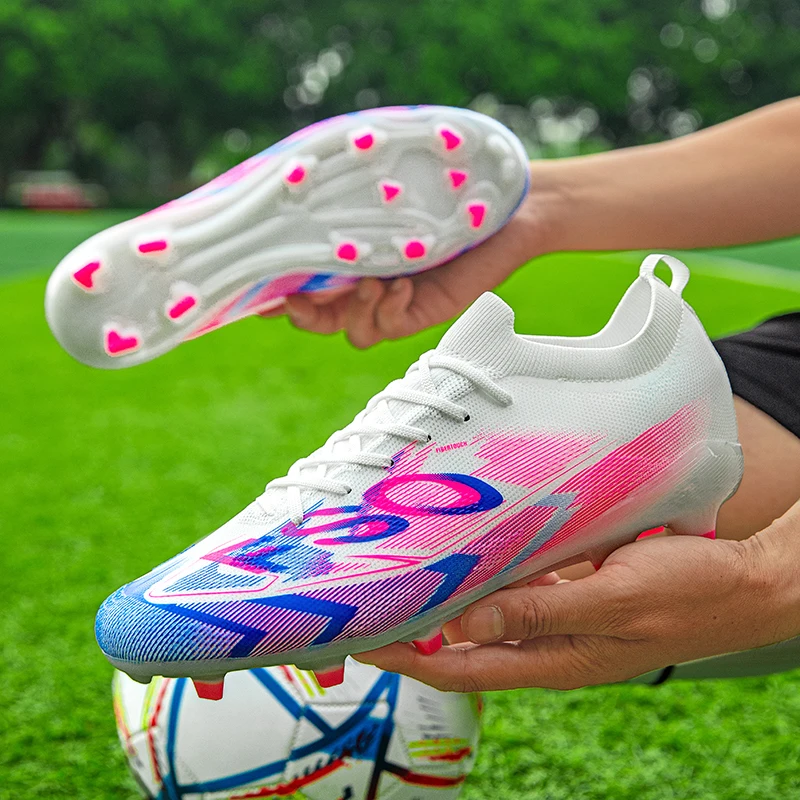 

New Men Soccer Shoes Society Casual Professional Sneaker Original Field Football Shoes Grass Training Kids Resistant Footba