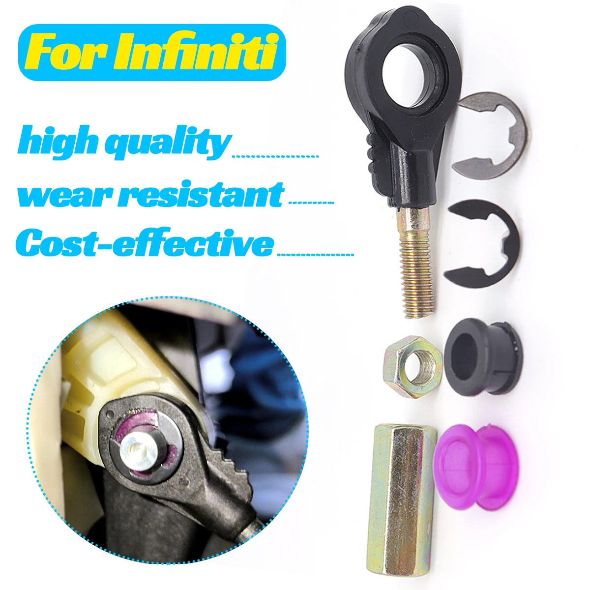 Gear Shift Cable Eyelet Linkage Control Bushing Repair Kit For Infiniti Qx80 QX56 Qx60 Gearbox Shifter Lever Selector End Rod
