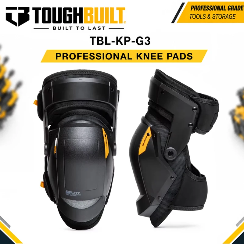 TOUGHBUILT TBL-KP-G3 GelFit Thigh Stabilizing Knee Pads, Non-slip High Hardness Durable Construction Work Knee