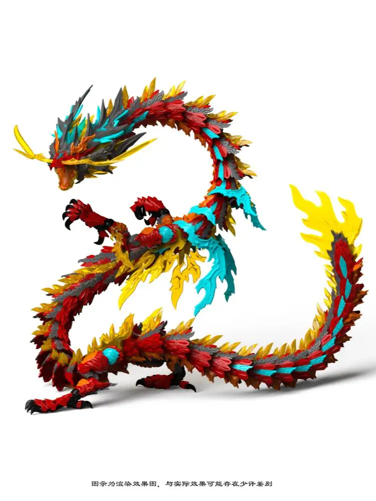 【Dragon Raja】Zl0001 Scarlet Dragon King Op afstand bestuurbare lichtgevende gelede metalen skelet assemblagemodel speelgoedactiefiguren - afbeelding 2