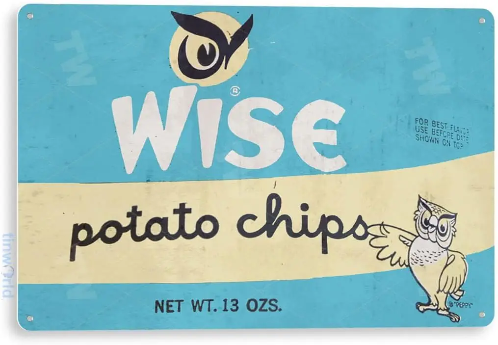 Tinworld Wise Potato Chips Sign D019