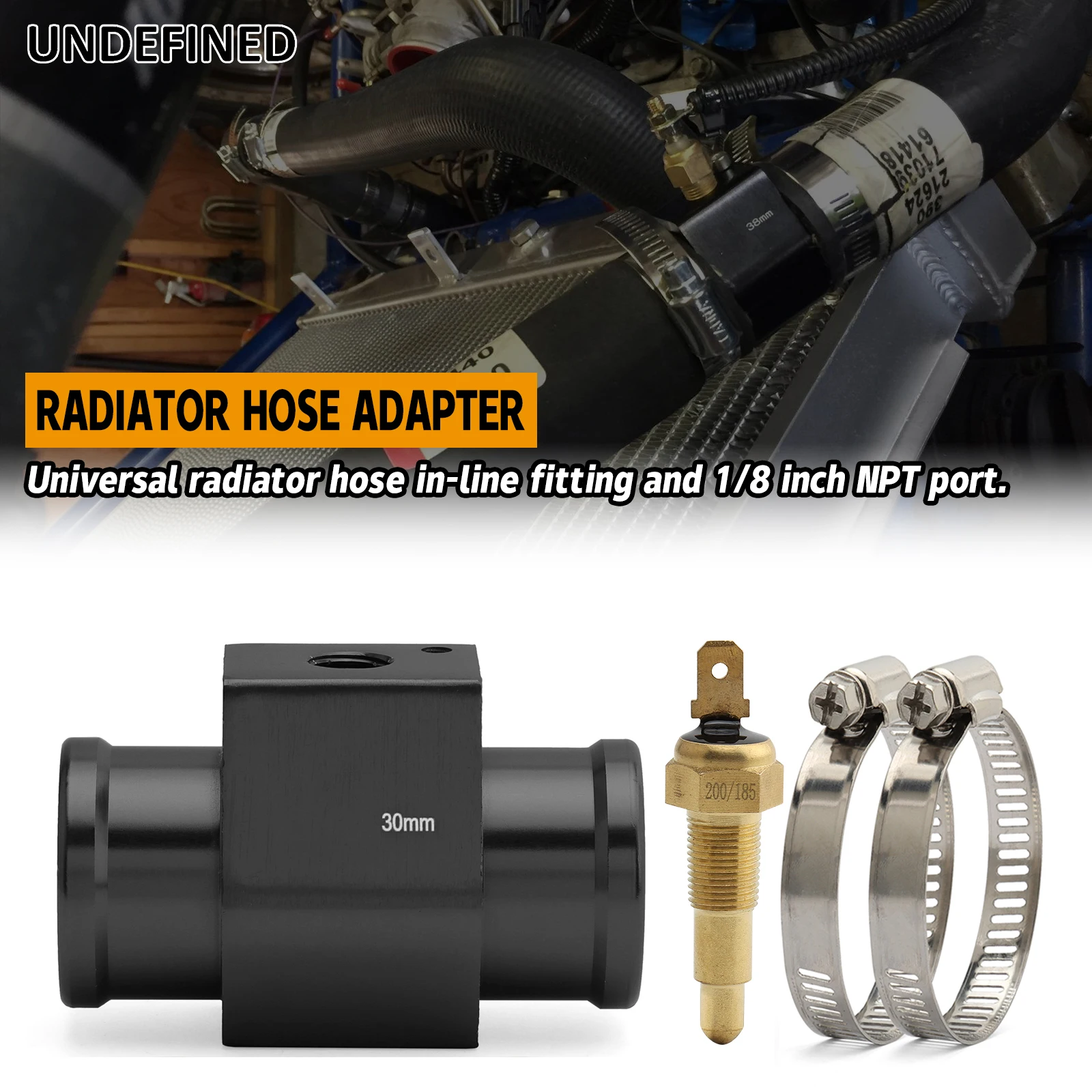  Water Temp Joint Pipe 40/38/36/34/32/30/28mm Hose Adapter W/ 1/8