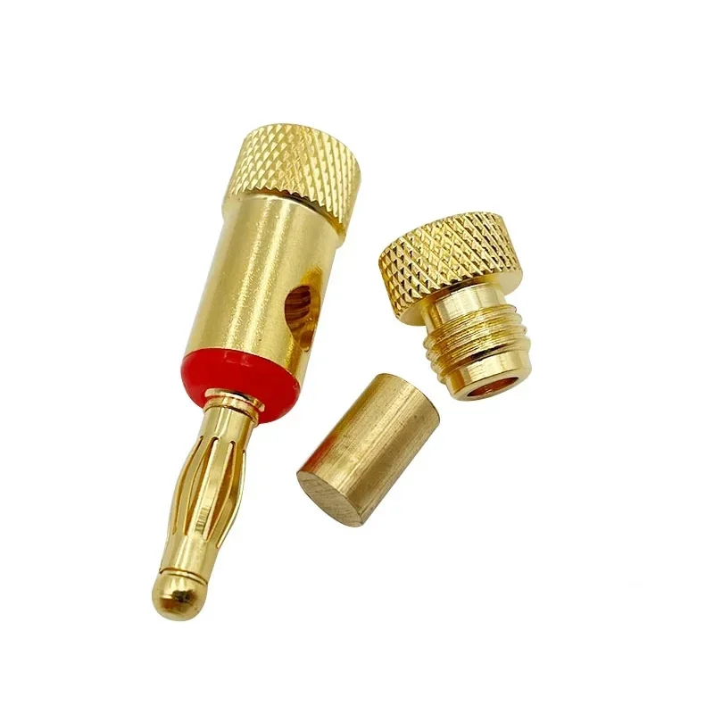 20pcs/Set 4mm Gold Plated Pure Copper Banana Plug Speaker Wire Amplifiers Audio Video Connectors