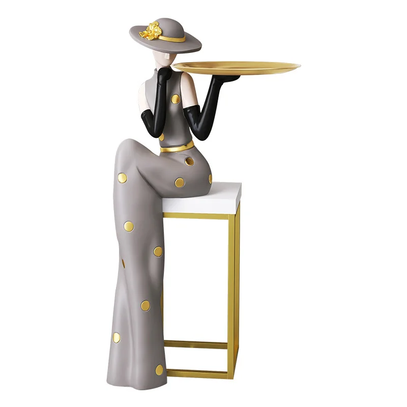 Home Decor Miss Jenny Figure Sculpture Ornament Living Room Furniture Home Accessories Luxury Coffee Table Resin Crafts Gifts
