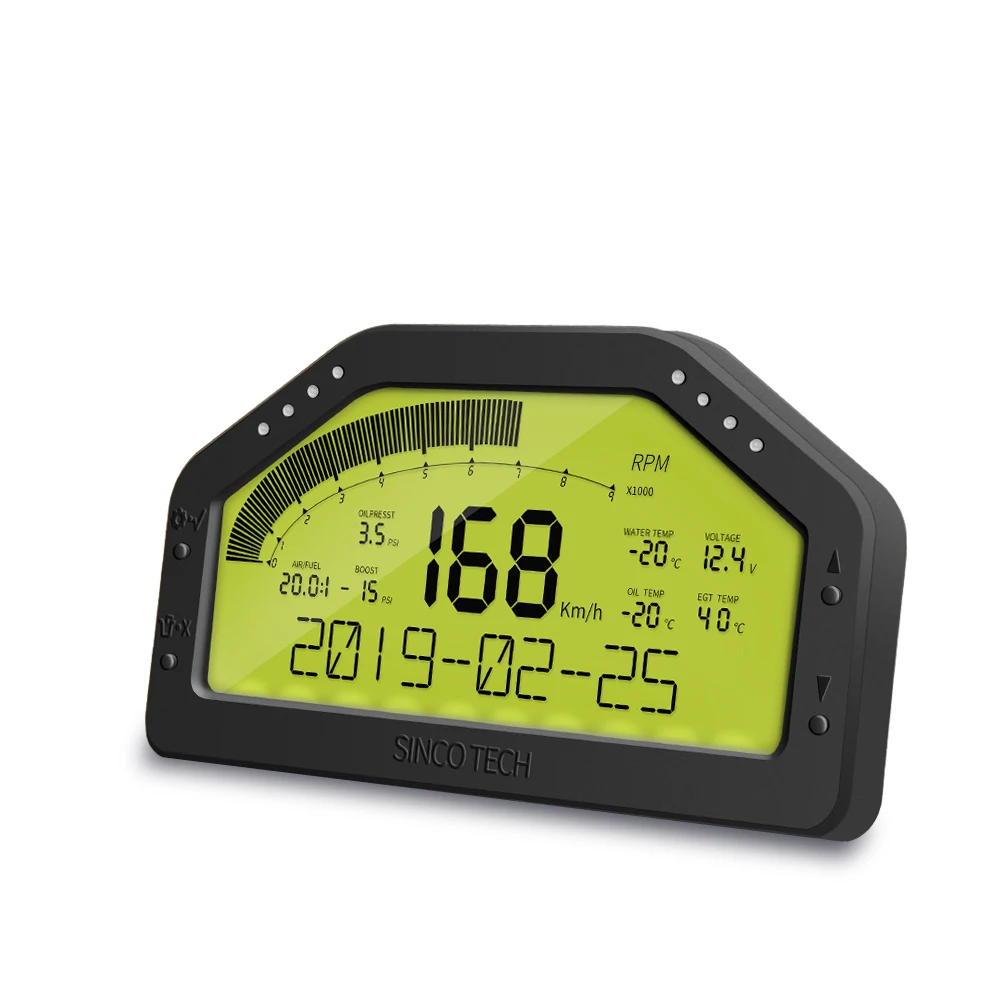 Racing 9 in 1 Gauge Display Dash Sensor KIT Universal LCD Screen Multi-Function Dashboard Bluetooth-Compatable Instrument DO908