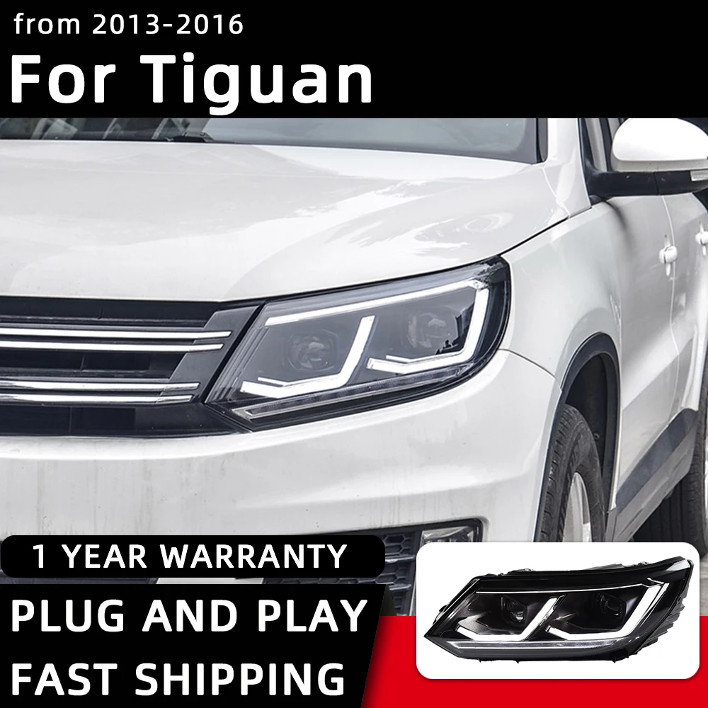 

Headlight For VW Tiguan LED Headlights 2013-2016 Head Lamp Car Styling DRL Signal Projector Lens Automotive Accessories Front
