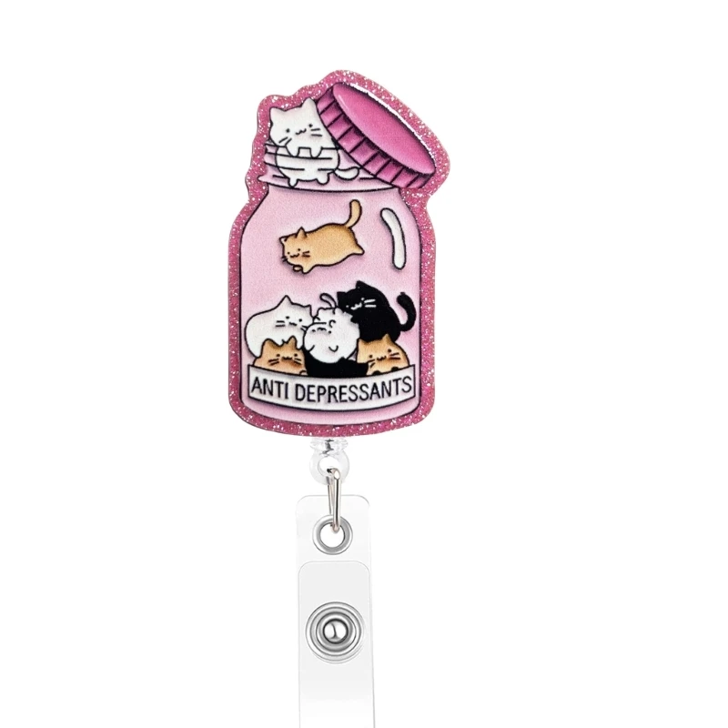  Colorful Petal Retractable Badge Reels With 360 Degree Rotation And Adjustable Elastic Cord For Workplace Cards Use
