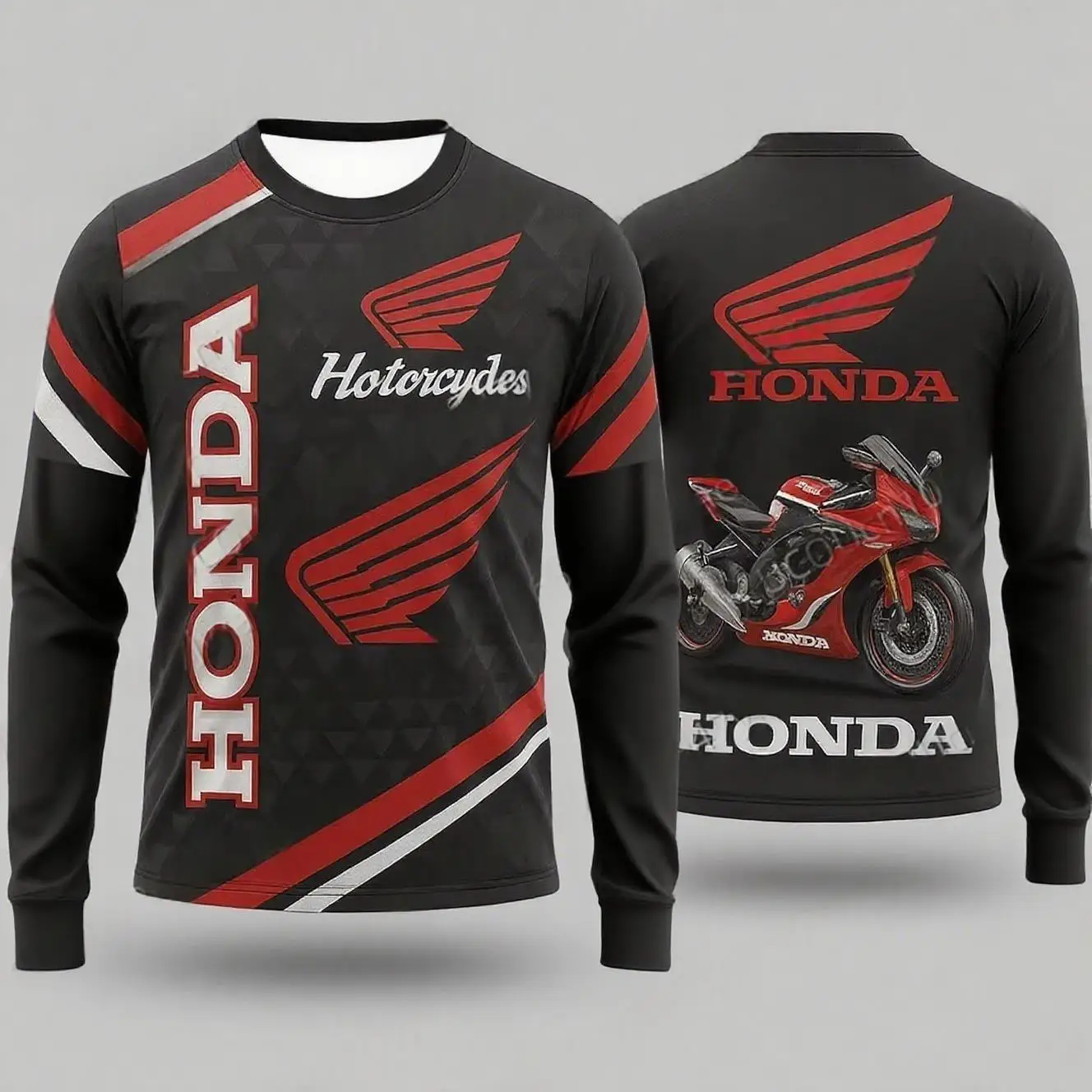 دراجة نارية نمط Motociclista السائق Deportiva هوندا التجفيف السريع بأكمام طويلة هوندا ركوب قمم تي شيرت للرجال والنساء
