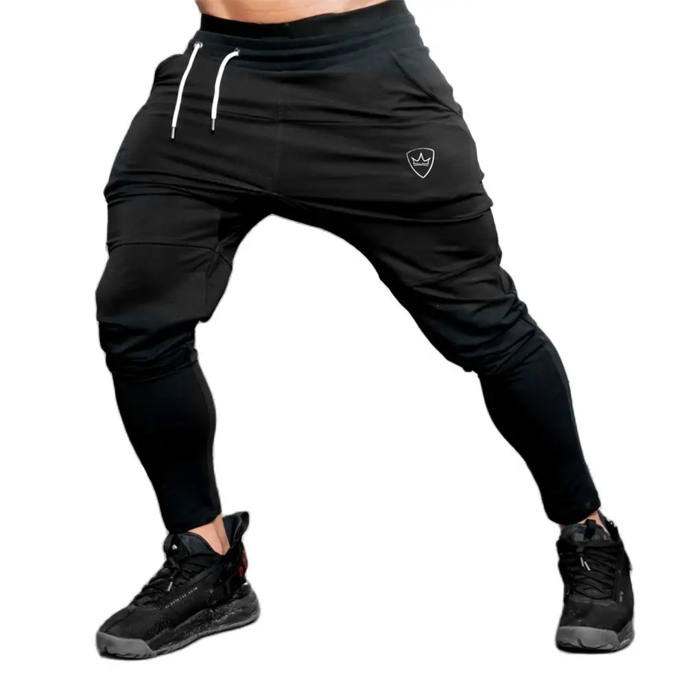 Pantalon de survêtement en coton uni pour homme, vêtement de Sport décontracté, de jogging, de Fitness, d'entraînement, de printemps et d'automne