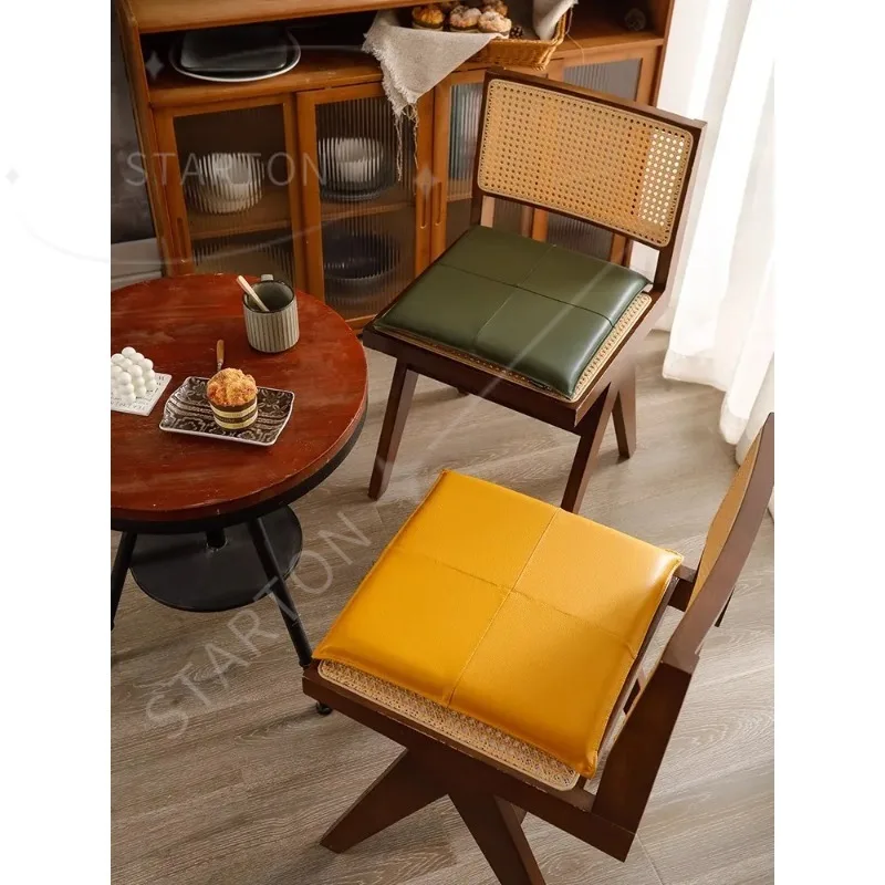 Non-Slip Mat Modern Simplicity Chair Cushion Memory Cotton Filling Office Chair back Cushion Leather Dining Chair Size40x40cm