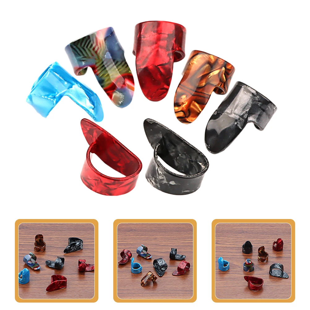 

7Pcs Open Design Plastic Finger Picks Guitar Thumb Picks Set Protector For Banjo Ukulele Electric Acoustic Guitar Use