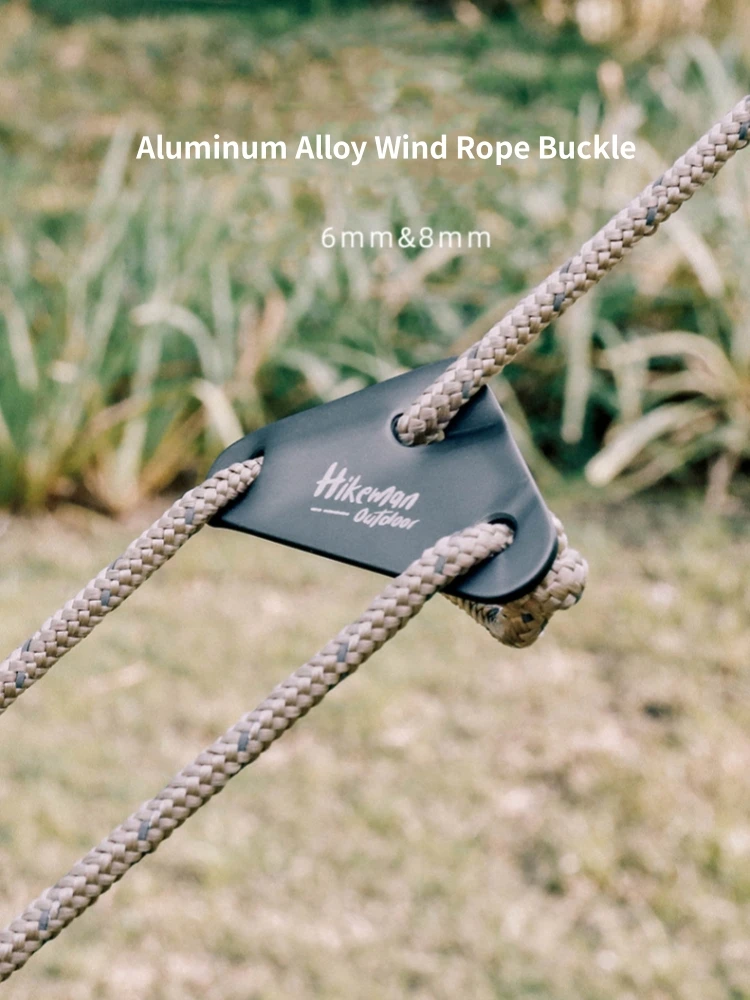 Outdoor Wind Rope Buckle Adjustment Buckle Aluminum Alloy Anti-Slip Camping Tent Canopy Accessories Three-Hole Rope Buckle