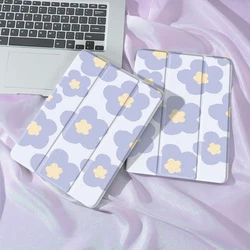 Flower Case For iPad 9th/ 8th/ 7th Generation 10.2 inch Case,For MiNi 4/5/6 Cover,with Pencil Holder,Auto Wake/Sleep Cover