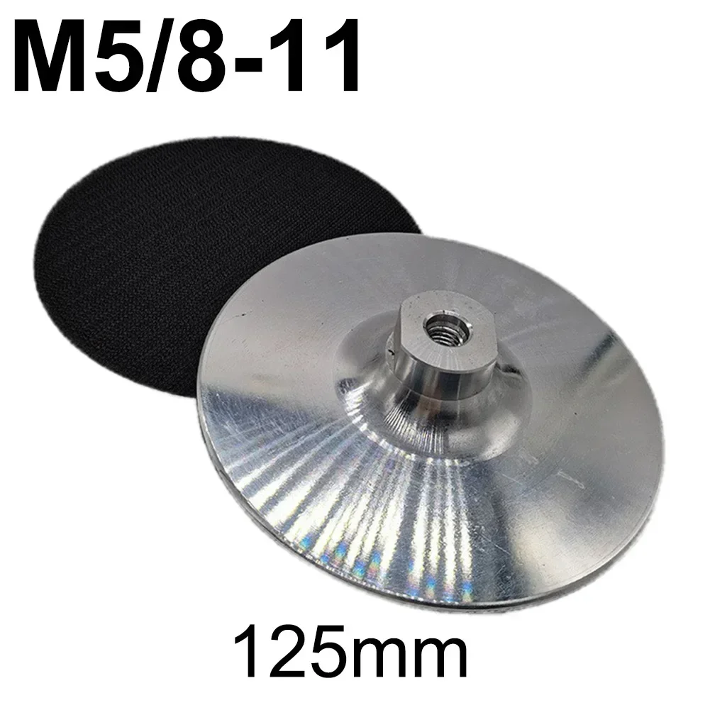 Almohadilla de pulido de aluminio de 100mm/ 125mm para amoladora angular de rosca M14 M10 5/8-11, accesorios para herramientas de pulido