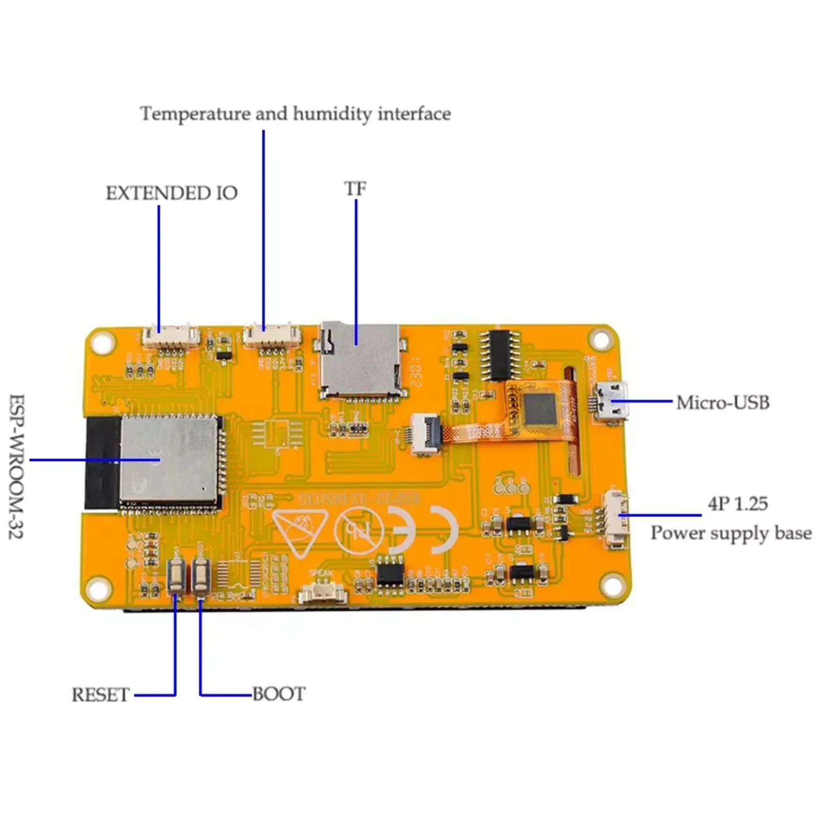 Esp32静電容量式タッチスクリーンディスプレイモジュール、arduino iot esp用ドライバーtftlcd、ESP32-3248S035C、320x480、3.5インチ