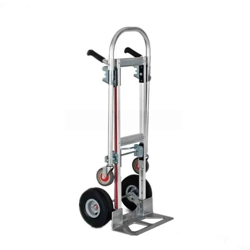 Two Wheeled Stainless Steel Trolley Durable Hand Truck Cart for Moving Luggage Goods Heavy Duty Folding Utility Cart