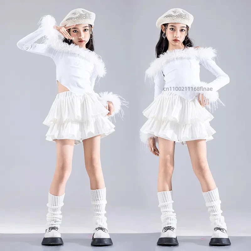 Jazz Dance Costume Tops and Skirts for Girls, Trendy and Fashionable Fashion Shows, Jazz Dance Performance Costume Sets for Girl