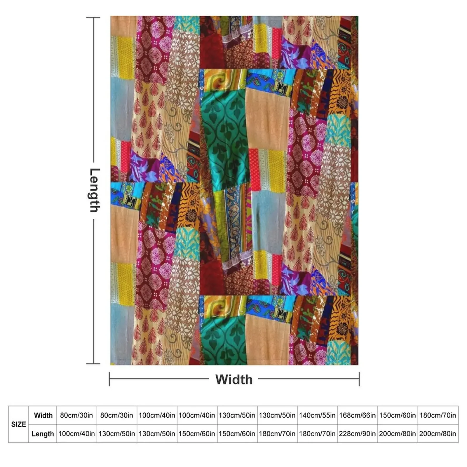 Kantha Silk India Saries repurposed into Boho Goddess Throw Blanket halloween Sofa Bed Fashionable sofa bed Blankets