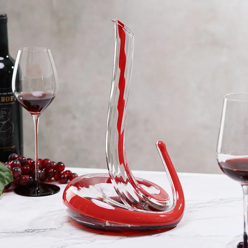 Artificially Blown Snake-shaped Glass Decanter Wine Separator