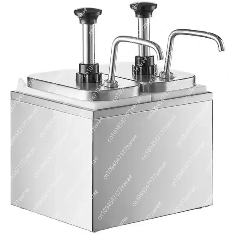 New Double Head Stainless Steel Jam Hot Fudge Caramel Cheese Dispenser Machine With Pump for Ketchup Syrup Sauce