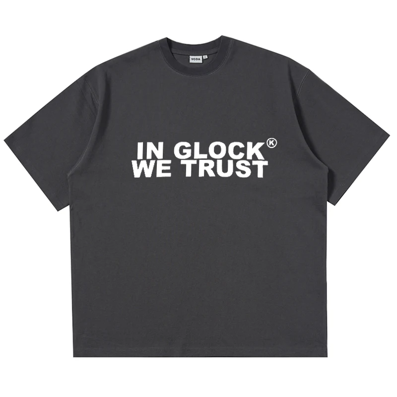 Men T-Shirt 100% Cotton Y2k Streetwear Letter Korean Fashion Print Gothic Harajuku Vintage Tops Tees Oversized Aesthetic Clothes