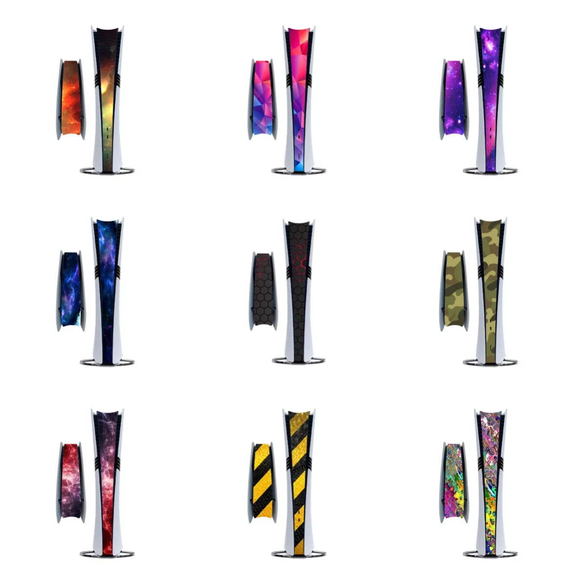 Randomly Send 2pcs Middle Side Skin Sticker For PlayStation 5PRO PS5 Pro Console Accessories Dustproof Decorative Film Stickers
