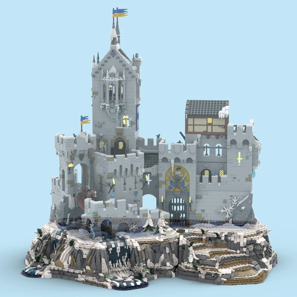 4772 Uds. MOC Sleepless Night Mountain fortaleza modelo refugio Base Modular bloques de construcción DIY montaje juguete niño regalo Set