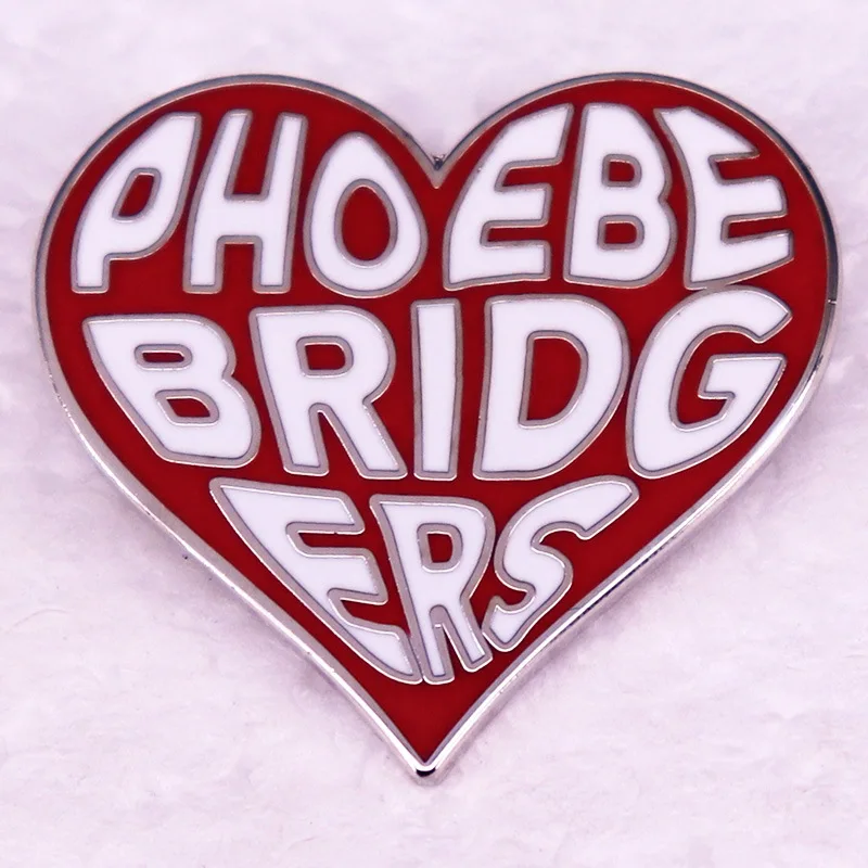 Singer Phoebe Bridgers Loving Heart Enamel Pins Fans Gifts Music Metal Brooch Badge Fashion Jewellery Accessory