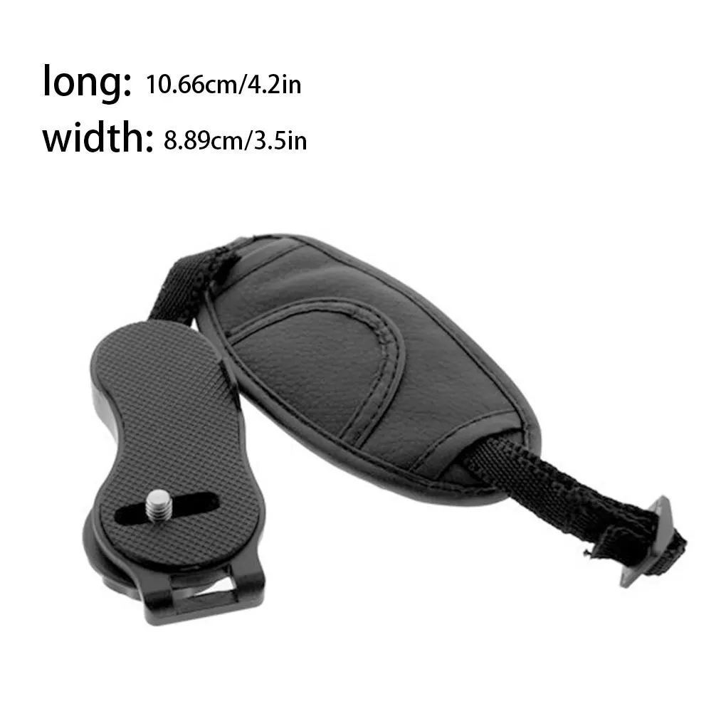 1/2pcs Black Leather Hand Grip Wrist Strap for DSLR Cameras Suitable for Nikon Canon Non-slip Wrist Camera Hand Strap