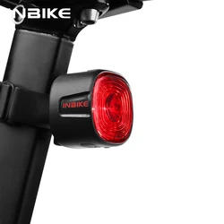 INBIKE Bicycle Taillight Brake Sensing Bike Rear Lights Waterproof 6 Modes Safety Warning LED for Cycling MTB Bike Accessories