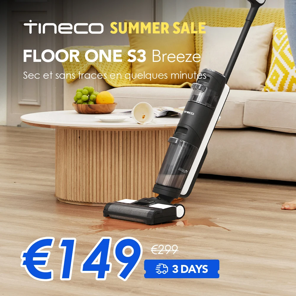 Tineco Floor One S3 Breeze aspirateur lave-sol sans fil humide sec vadrouille électrique autonettoyant appareil ménager intelligent