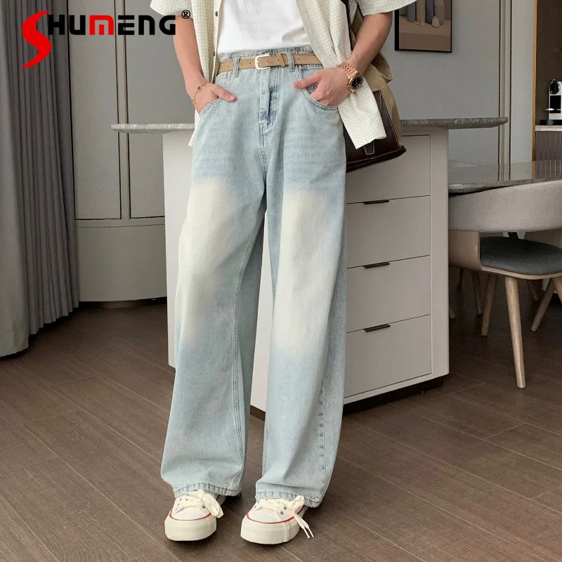 

Men's 2026 Summer New Thin Jeans Men's Fashion Denim Trousers Male Stylish Handsome Loose Comfort Wide Leg Straight Denim Pants