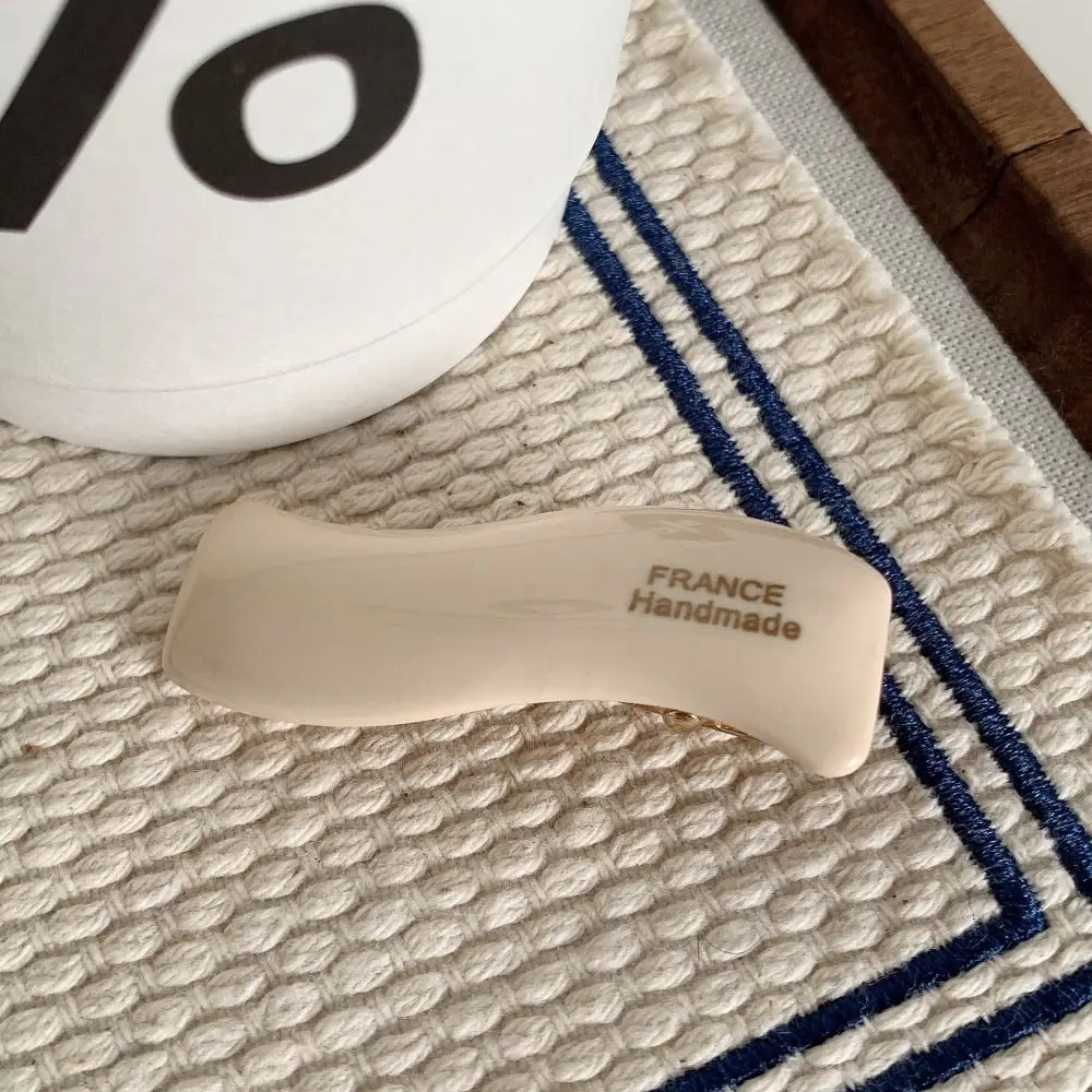 Pinza de pelo ondulada de ácido acético, Clip de flequillo francés acrílico multicolor, diseño de onda, Clip de pico de pato de alta gama, genérico