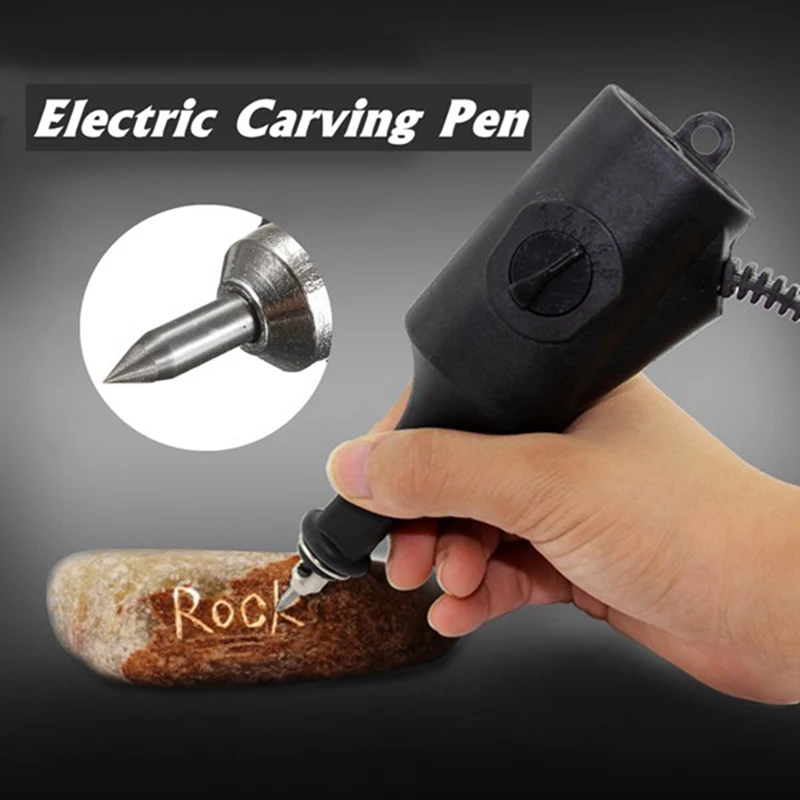 A98E-Electric Engraver Carving Pen Plotter Machine Chisel Tips On Metal Wood Glass Plastic Ceramics Stone Surface EU Plug