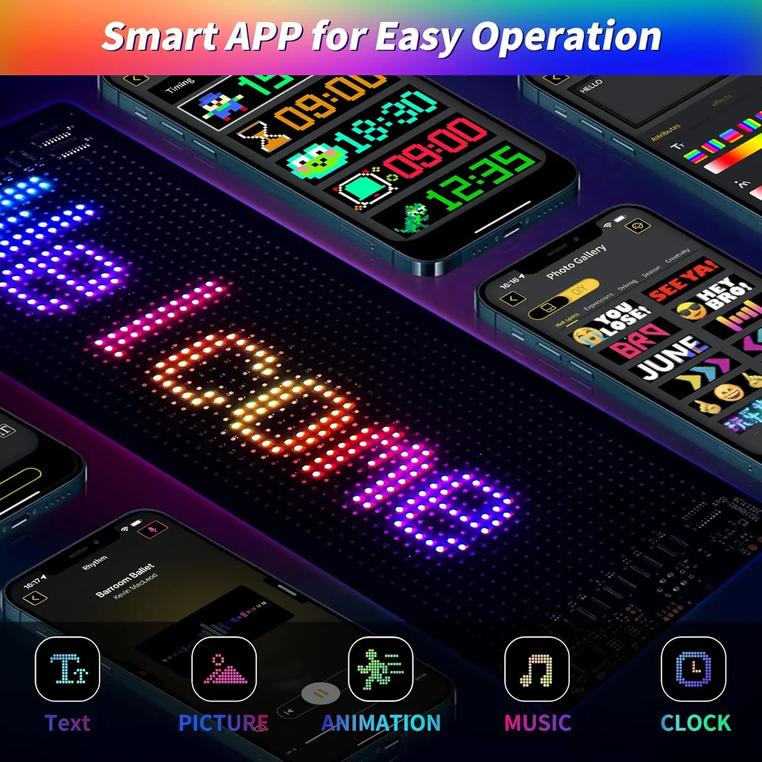 USB-Display, programmierbares LED-Schild, flexible Bluetooth-APP-Steuerung, individuelle Textenmuster-Animation, Scrollen für Auto, Tür