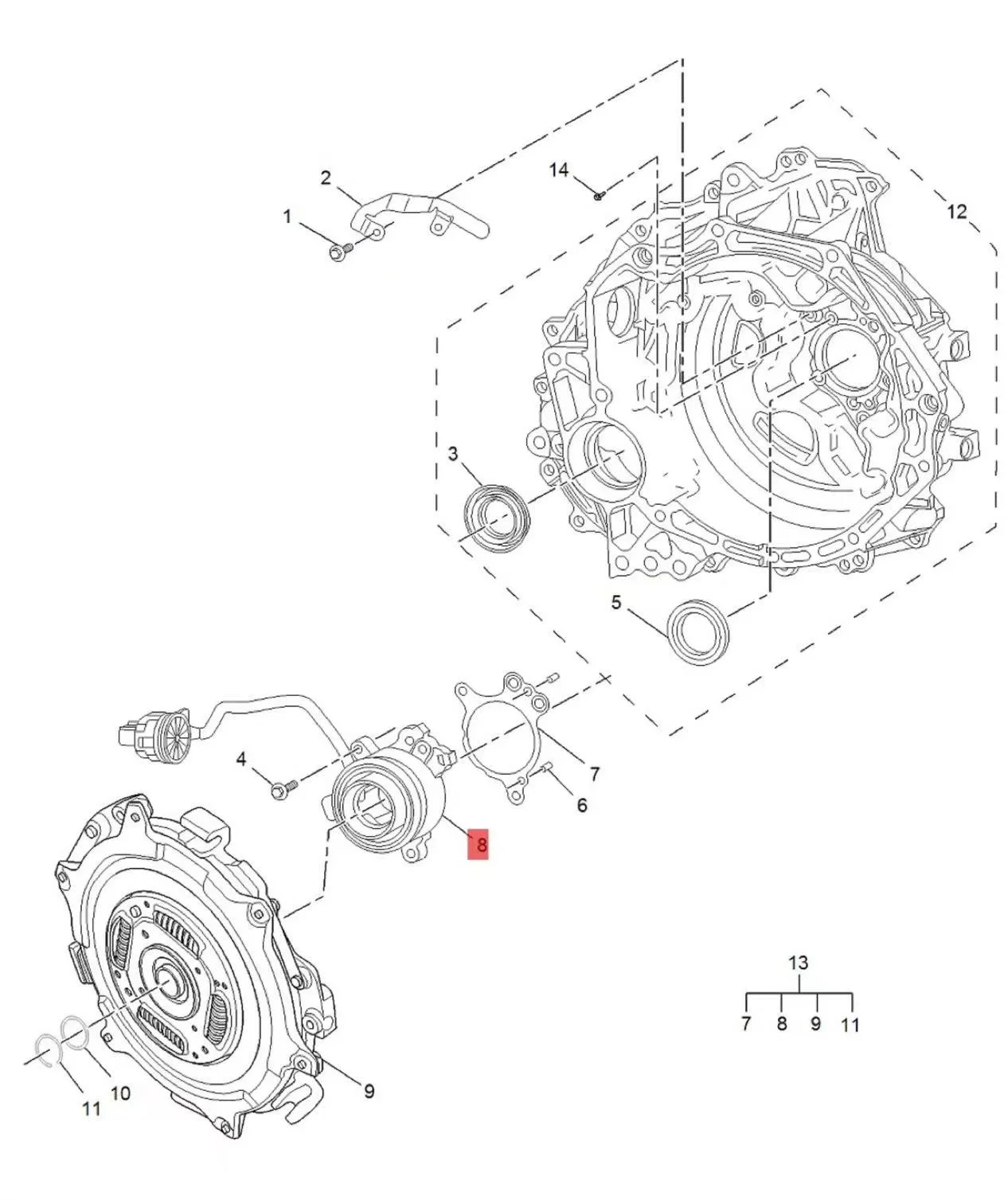 1set Clutch bearing Dual transmission bearing for Chinese SAIC ROEWE i5 RX5 360 New MG6 MG HS GT auto car parts 10942300