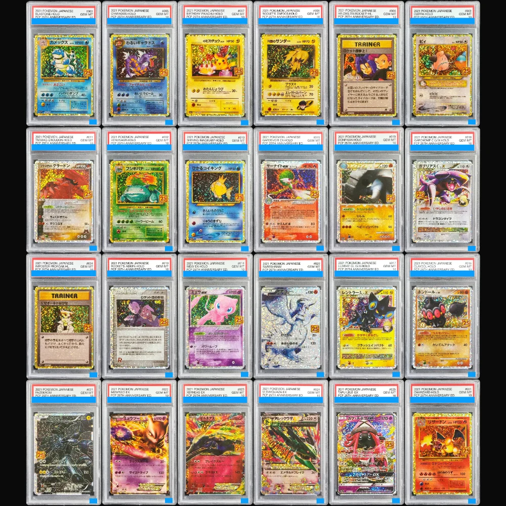 

Коллекционная карта PTCG DIY 2025: 25-летие, японские персонажи (Чаризард, Мьюту, Бластойз, Магикарп, Гирардос), 10 очков, игровая карта, подарок, игрушка